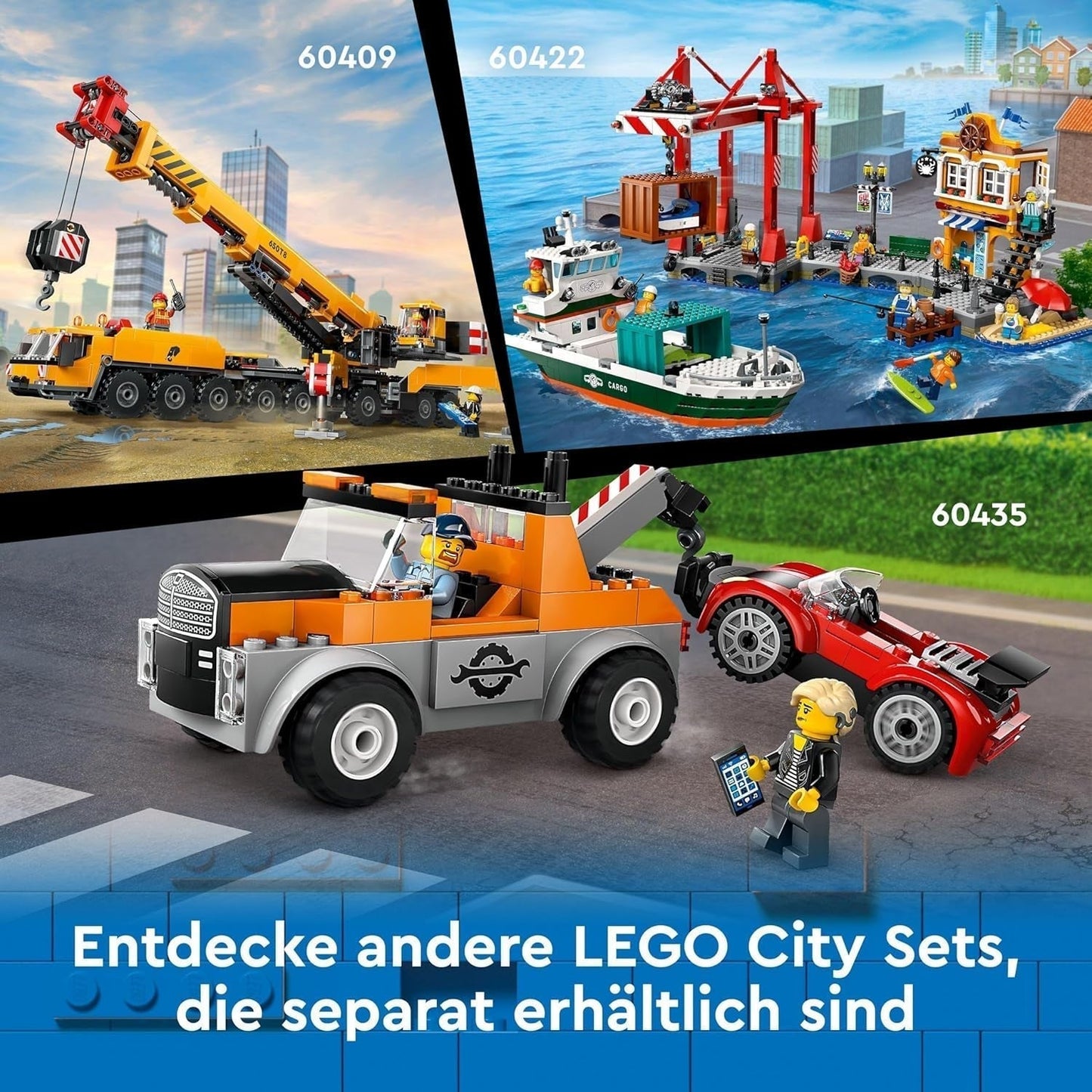 LEGO City Rupsgraafmachine, speelgoedgraafmachine voor kinderen vanaf 8 jaar, constructiespeelgoed met graafmachinemodel, bouwbare vrachtwagen met accessoires en 3 minifiguren 60420 Bouwsets Besuche den LEGO-Store