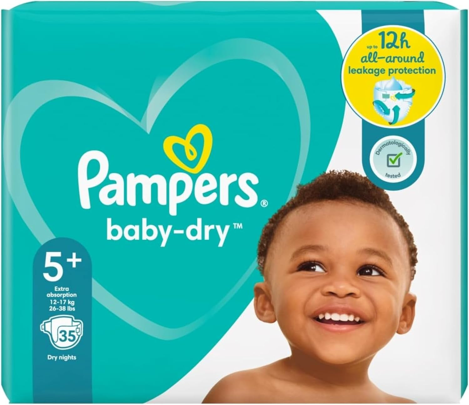 Luiers Pampers 81657566 Baby-Dry broek, wit