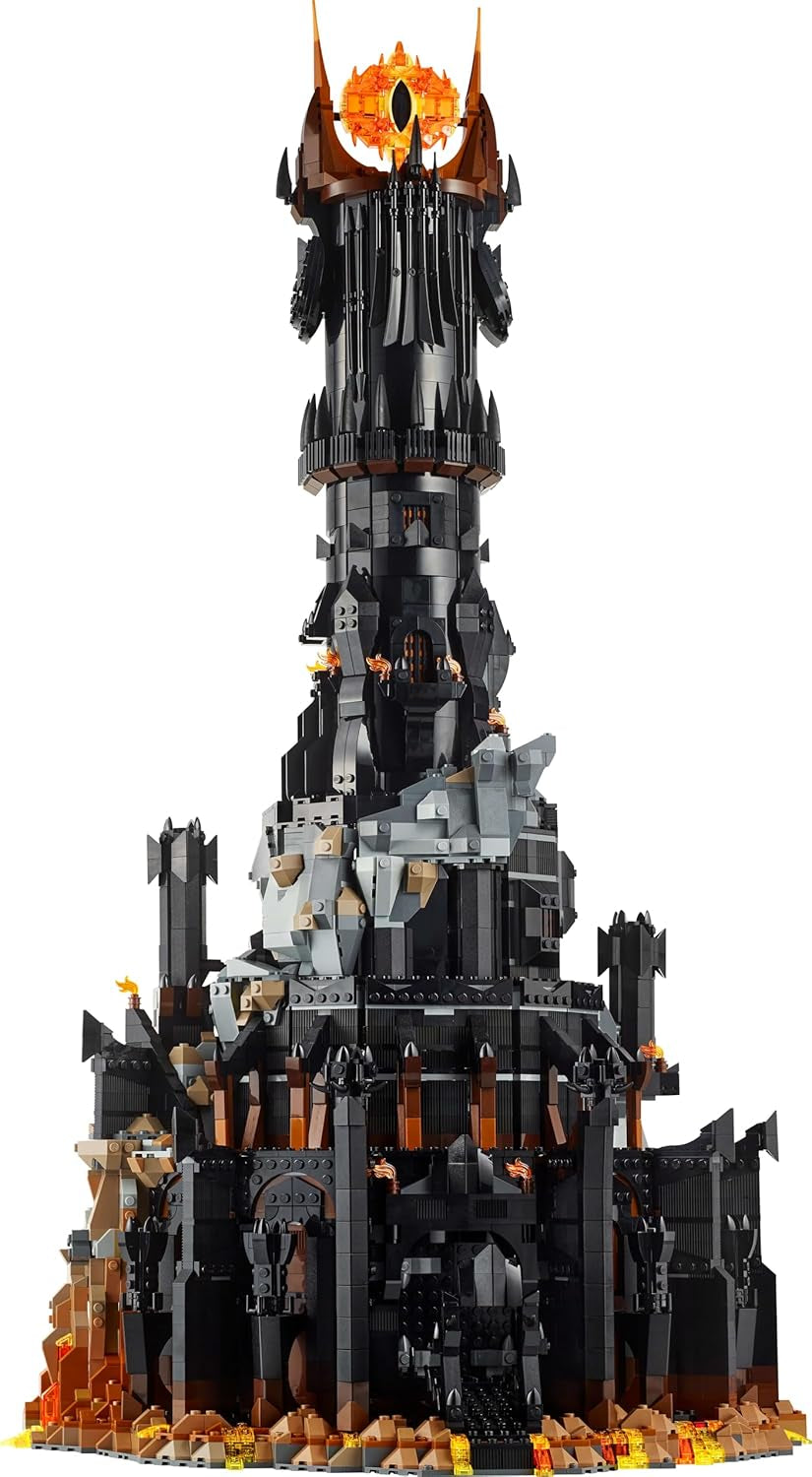 LEGO Icons The Lord of the Rings: Barad-Door bouwset voor volwassenen met Sauron, Gothmog, Orc, Frodo, Sam en Gollum minifiguren Filmmemorabilia Fan Collectible 10333 Bouwsets Beuche in LEGO-Store