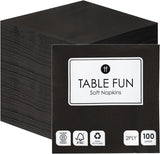 Table Kind 100 witte zachte servetten in bulk, hoogwaardige servetten voor feesten, catering en dagelijks gebruik, FSC, duurzaam en recyclebaar, gemaakt in de EU | 2-laags | 33 cm