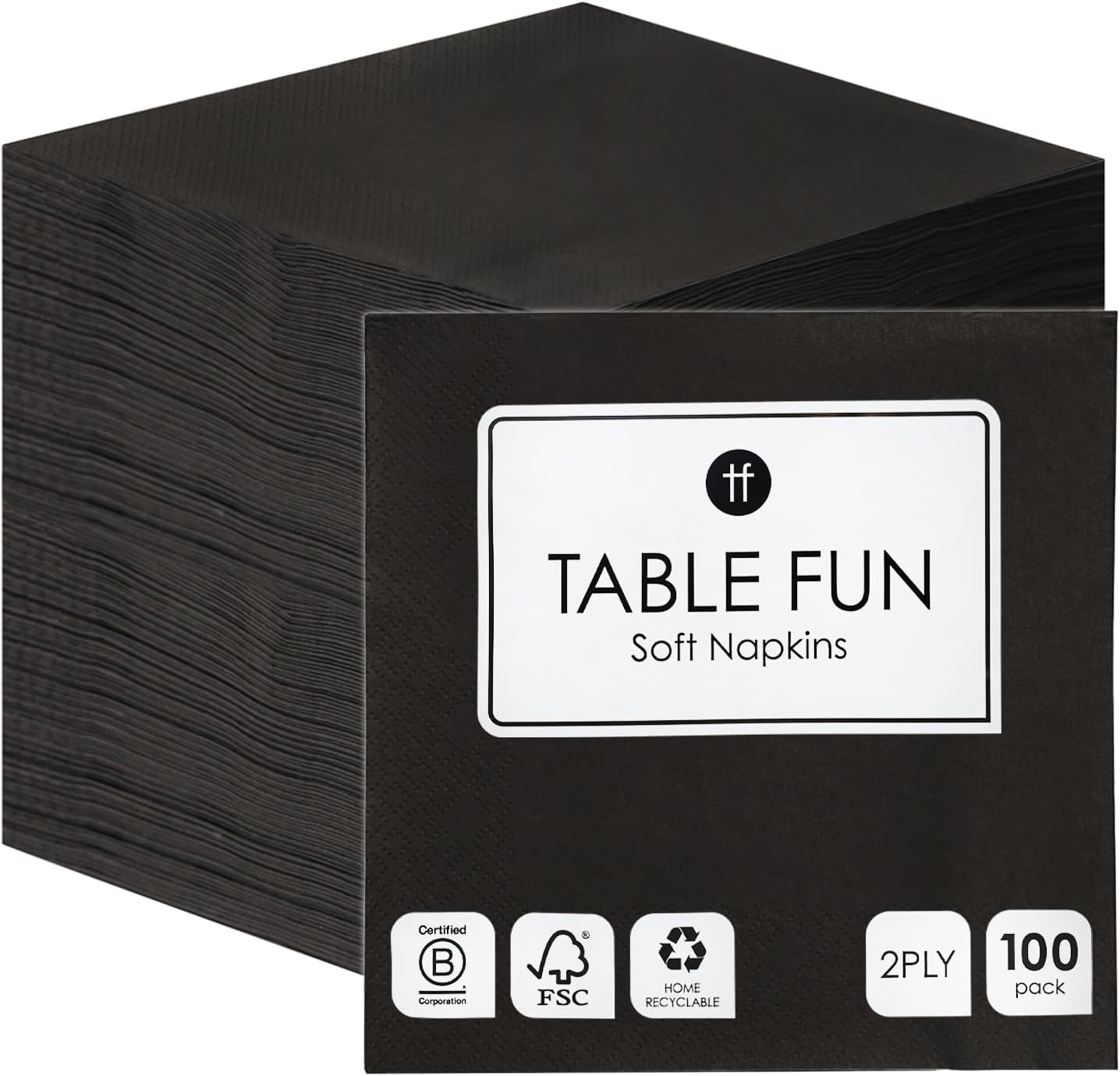 Table Kind 100 witte zachte servetten in bulk, hoogwaardige servetten voor feesten, catering en dagelijks gebruik, FSC, duurzaam en recyclebaar, gemaakt in de EU | 2-laags | 33 cm