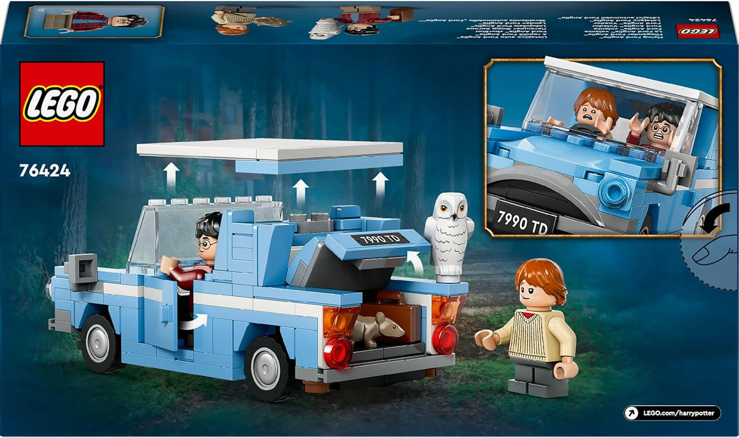 LEGO Harry Potter Vliegende Ford Engeland Bouwspeelgoedauto voor kinderen Cadeau voor jongens, meisjes en alle fans vanaf 7 jaar Set met 2 minifiguren inclusief Ron Wemel Rollenspel 76424 Bouwsets Besuchen in LEGO-Store