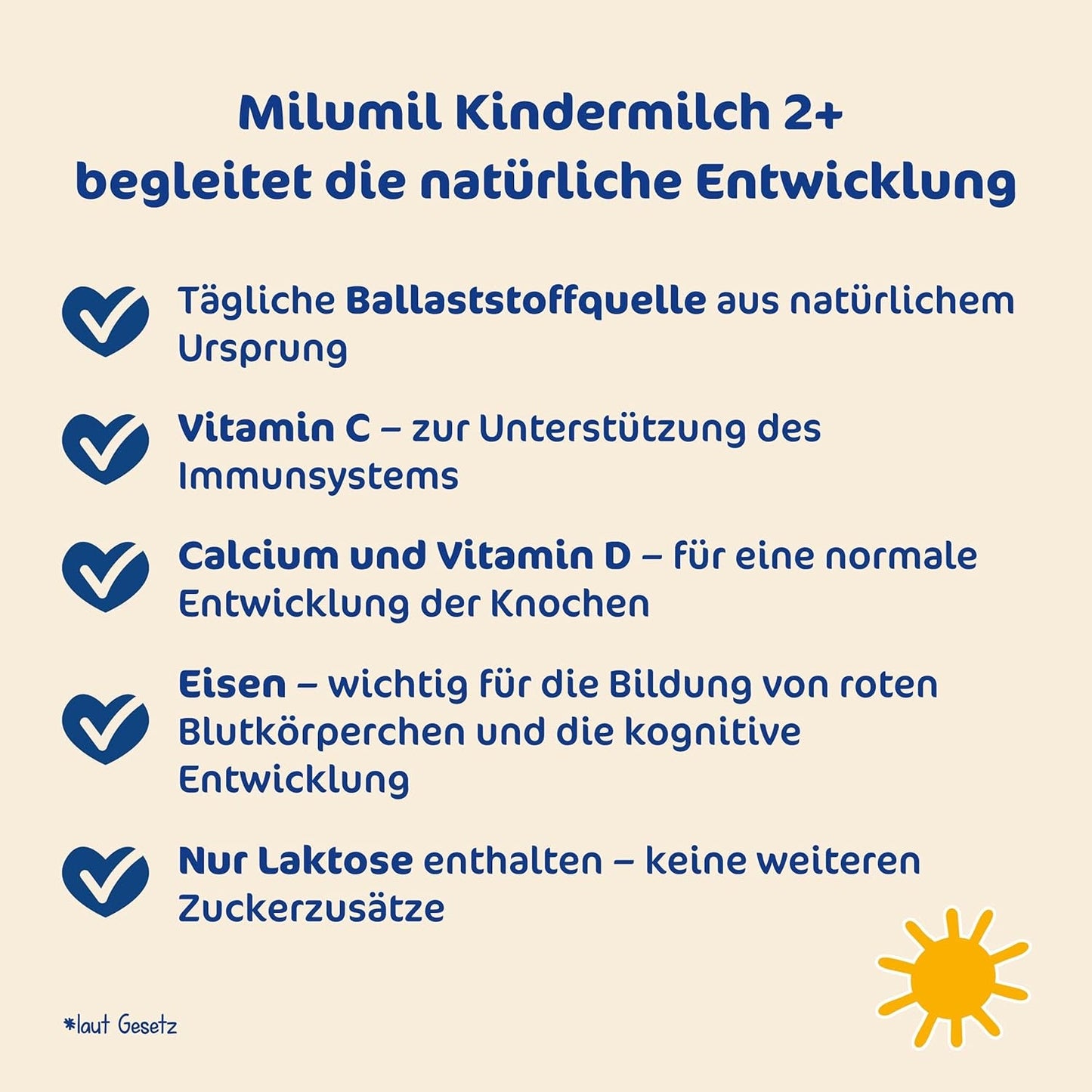 Milupa Milumil Groeimelk 2+ - Vanaf 1 jaar - Voor kleine kinderen in de groeifase - 5 x 550 g