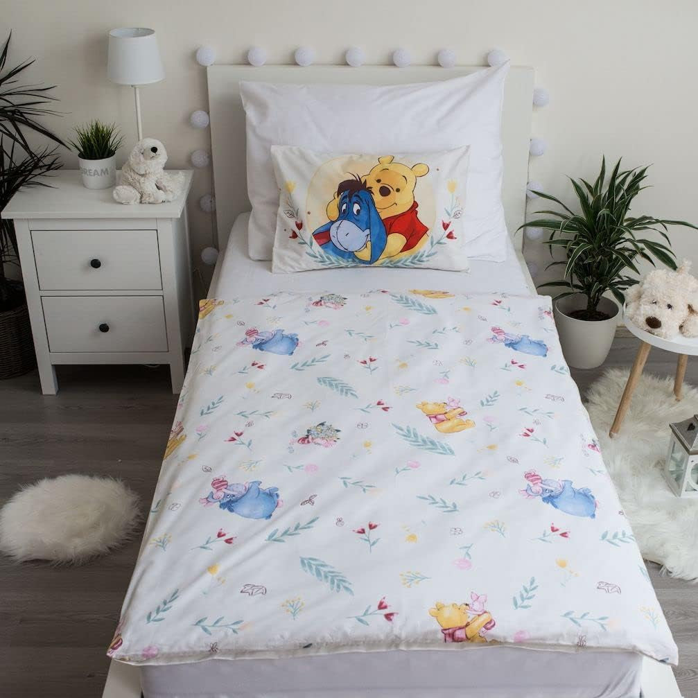 Beddengoed voor kinderen, de beer Winnie en zijn vrienden, 100% katoen Beddengoed - kinderen Naty Shop