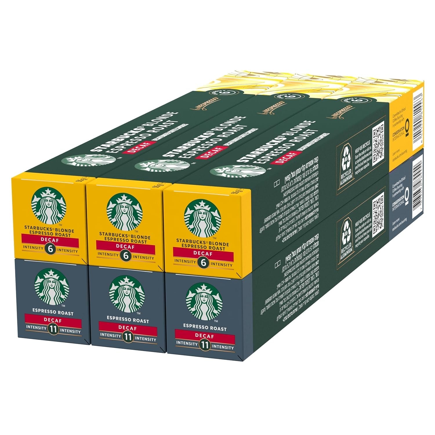 STARBUCKS Explorer Pack Decaf van Nespresso, Kaffeekapseln 6 x 10 (60 Kapseln) – Exclusief bij Amazon