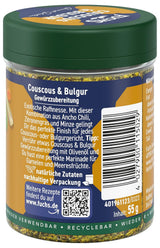 Fuchs Kruiden Gourmet Selectie Midden-Oosten/Afrika - Couscous en Bulgur Kruidenmix Hervulbare Kruidenmix voor het kruiden van Bulgur Gerechten Vegan 55g