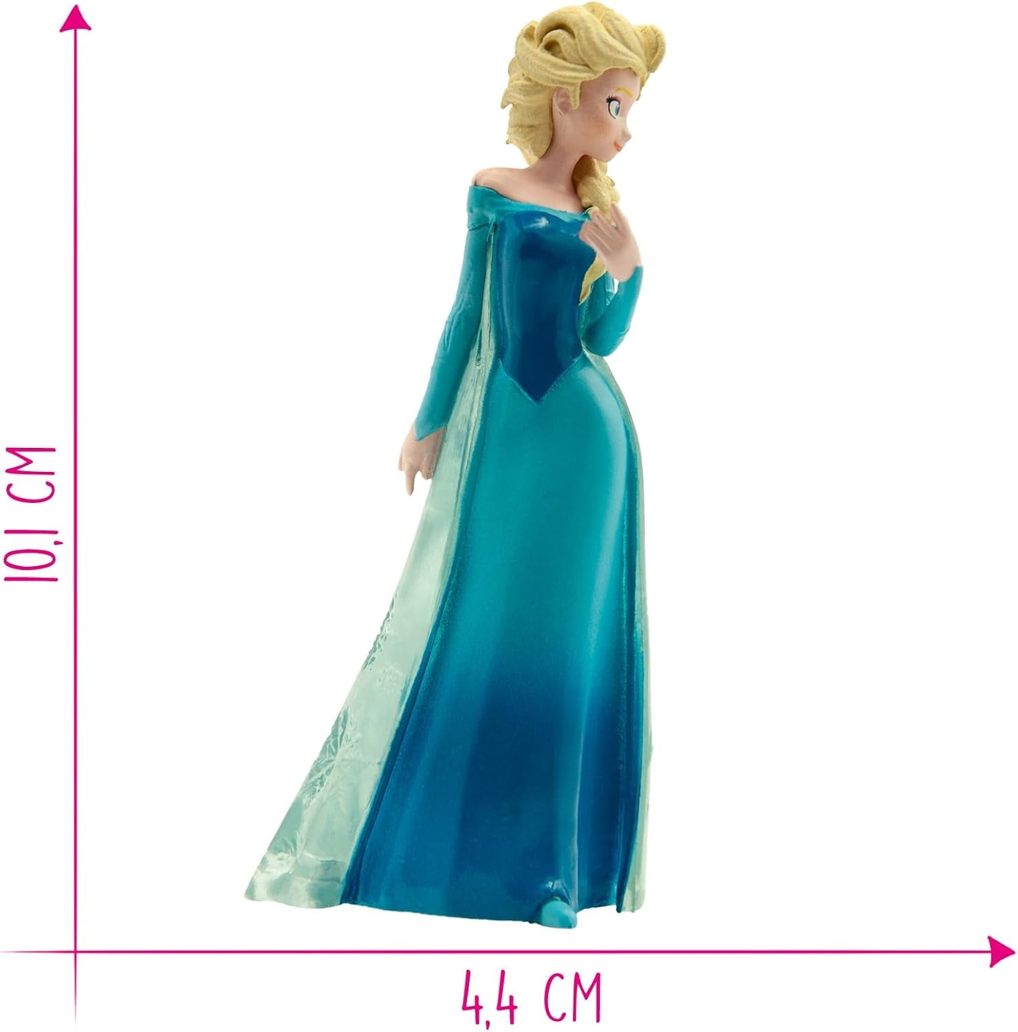 Bullyland 12961 - Elsa uit Arendelle beeldje uit de film Frozen van Walt Disney, ca. 10,1 cm, zeer gedetailleerd, ideaal als klein cadeautje voor kinderen vanaf 3 jaar