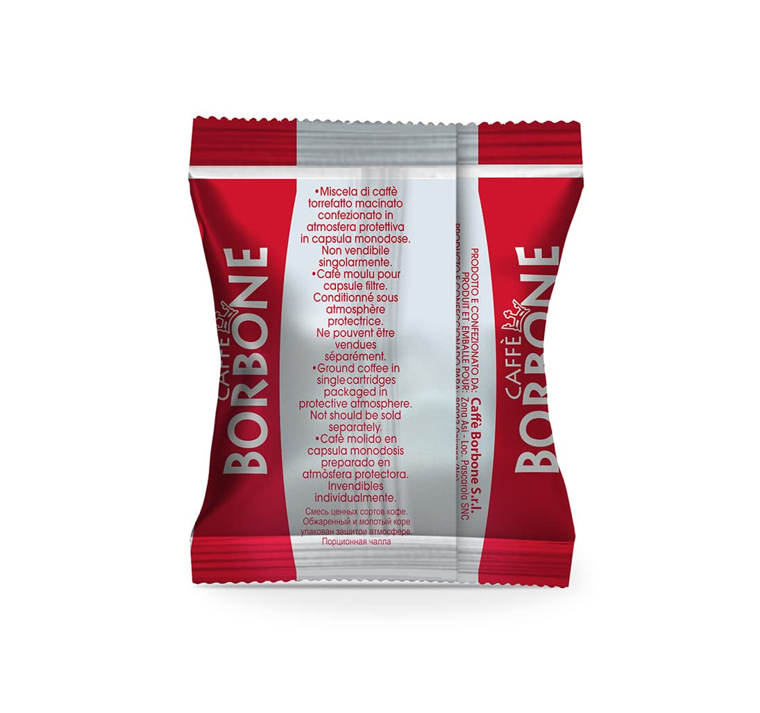 Caffè Borbone Respresso, Rote Kaffeemischung - 50 Kapseln - Compatibel met Nespresso®* Haushalts-Espressomaschinen