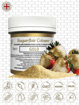 Sugarflair Pump Refill Gold - Pompspray Voedselkleuring Navulverpakking - 25 g