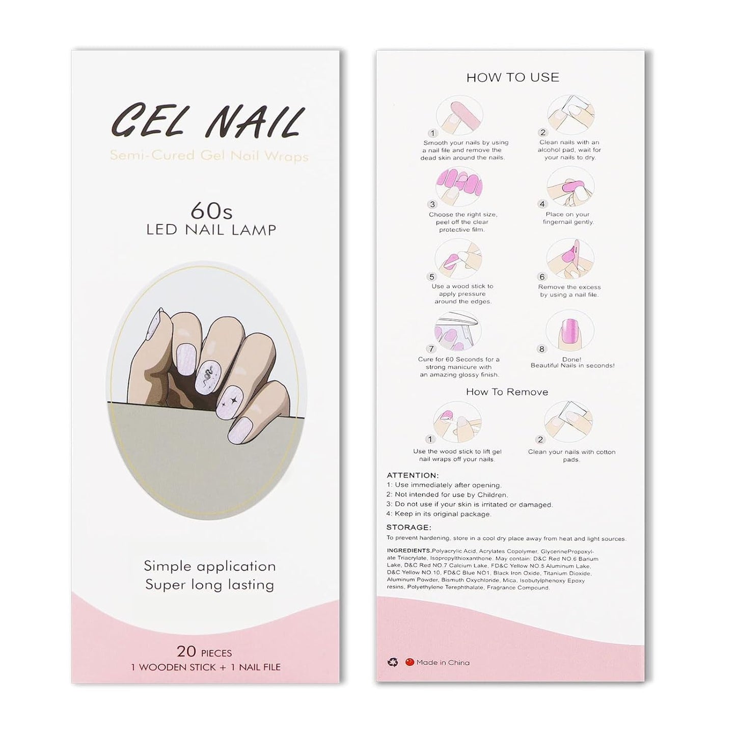 JMEOWIO Nagelfolie UV Hartend Schlange Stern UV Gel Nail Strips Nagelsticker Nagelaufkleber Nail Art Decoratie Nageldesign Zubehör