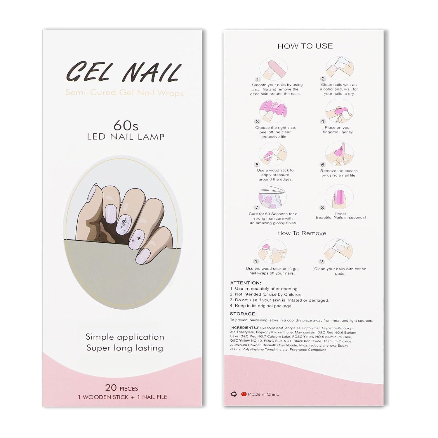JMEOWIO Nagelfolie UV Hartend Schlange Stern UV Gel Nail Strips Nagelsticker Nagelaufkleber Nail Art Decoratie Nageldesign Zubehör