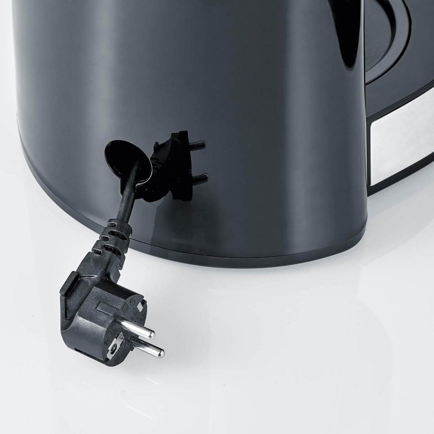 SEVERIN "TypeSwitch" espressomachine met glazen karaf en timer, AromaSwitch voor het kiezen van 2 zetopties, digitale klok met timerfunctie, voor maximaal 10 kopjes, 1000W, geborsteld roestvrij staal-zwart, KA 4826
