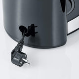 SEVERIN "TypeSwitch" espressomachine met glazen karaf en timer, AromaSwitch voor het kiezen van 2 zetopties, digitale klok met timerfunctie, voor maximaal 10 kopjes, 1000W, geborsteld roestvrij staal-zwart, KA 4826