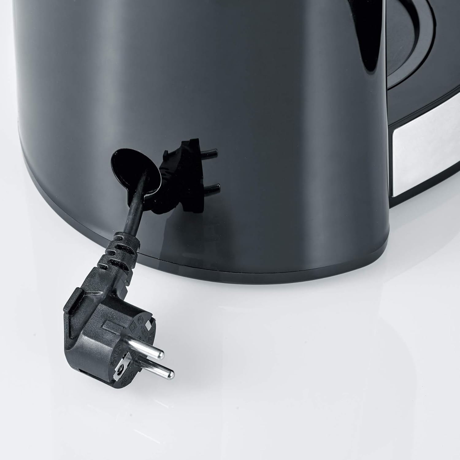 SEVERIN "TypeSwitch" espressomachine met glazen karaf en timer, AromaSwitch voor het kiezen van 2 zetopties, digitale klok met timerfunctie, voor maximaal 10 kopjes, 1000W, geborsteld roestvrij staal-zwart, KA 4826