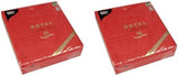 50 Premium Servetten "ROYAL Collection" 1/4-vouw 40 Cm X 40 Cm Rood Hoge Kwaliteit "Ornamenten" (Pak van 2)