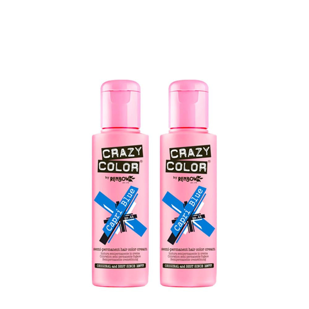 GO TOXIC UV semi-permanente haarkleuringscrème, 100 ml (1 pakje) Naty Shop Blauwe haarverf 100 Ml (1 pakje)