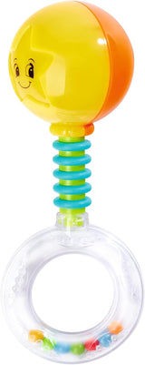 Simba 104010060 - Rammelaar ABC licht op, licht op bij schudden, 14cm, speelgoed voor baby's, rammelaar voor baby's, eerste uitrusting, vanaf 3 maanden, geel Jucarii Bebe Naty Shop