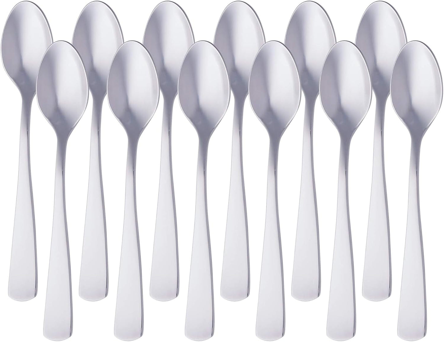 Koffielepel van roestvrij staal met ronde rand Design 12 stuks Zilver Naty Shop Keuken Enkel model Recht