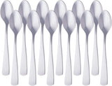 Koffielepel van roestvrij staal met ronde rand Design 12 stuks Zilver Naty Shop Keuken Enkel model Recht