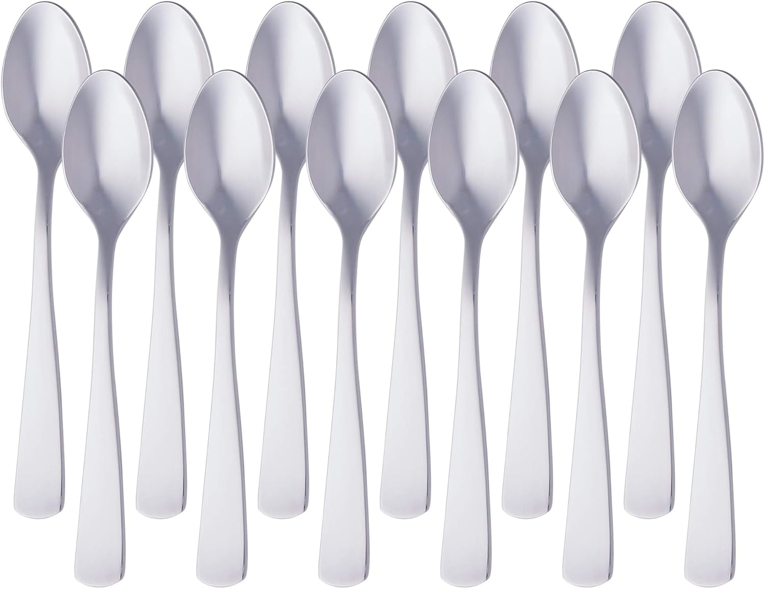 Koffielepel van roestvrij staal met ronde rand Design 12 stuks Zilver Naty Shop Keuken Enkel model Recht