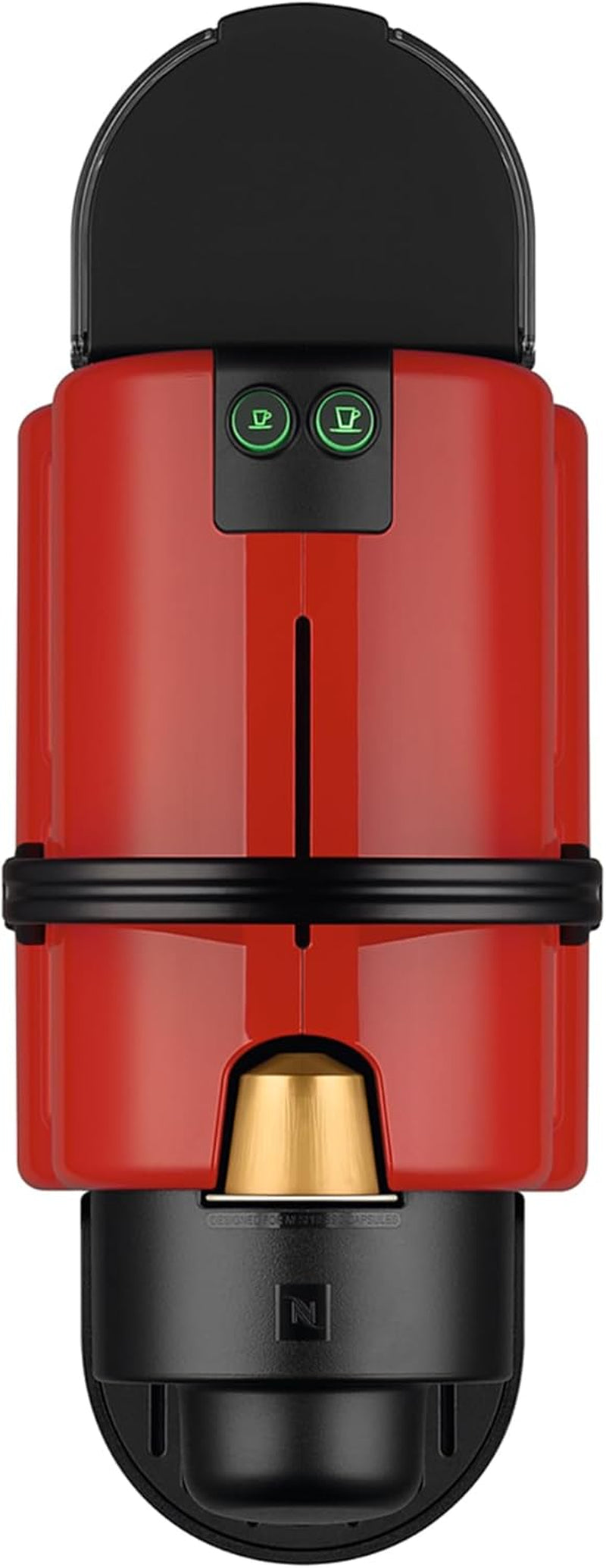 Krups Nespresso Inissia espressomachine - compacte espressomachine voor koffiecapsules, druk van 19 bar, snelle verwarming in 25 seconden, energiebesparende functie, watertank van 0,7 l, rood, model YY5506FD