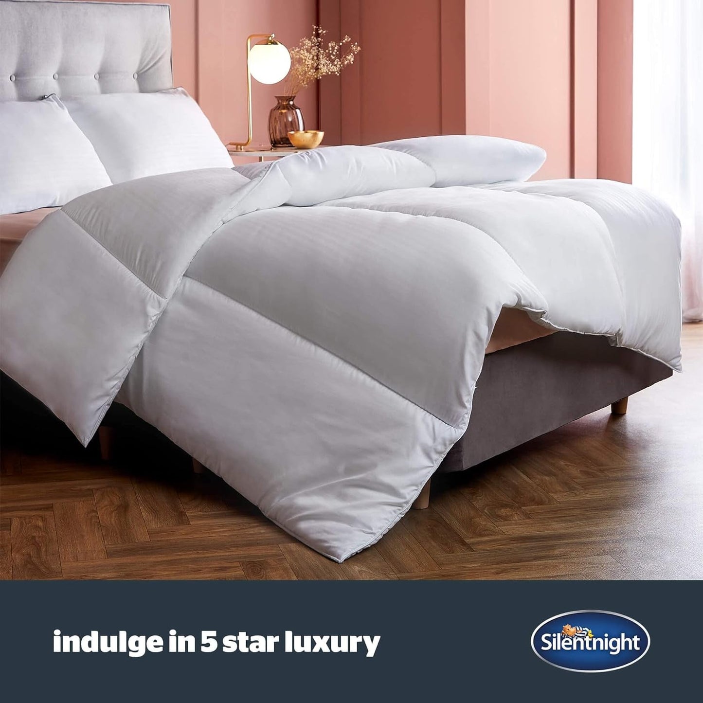 Silentnight Hotel Collection dekbed voor tweepersoonsbedden, 13,5 TOG, wit, microvezel, wit, eenpersoonsbed 135 X 200Cm Dekbedden en dekbedden Naty Shop
