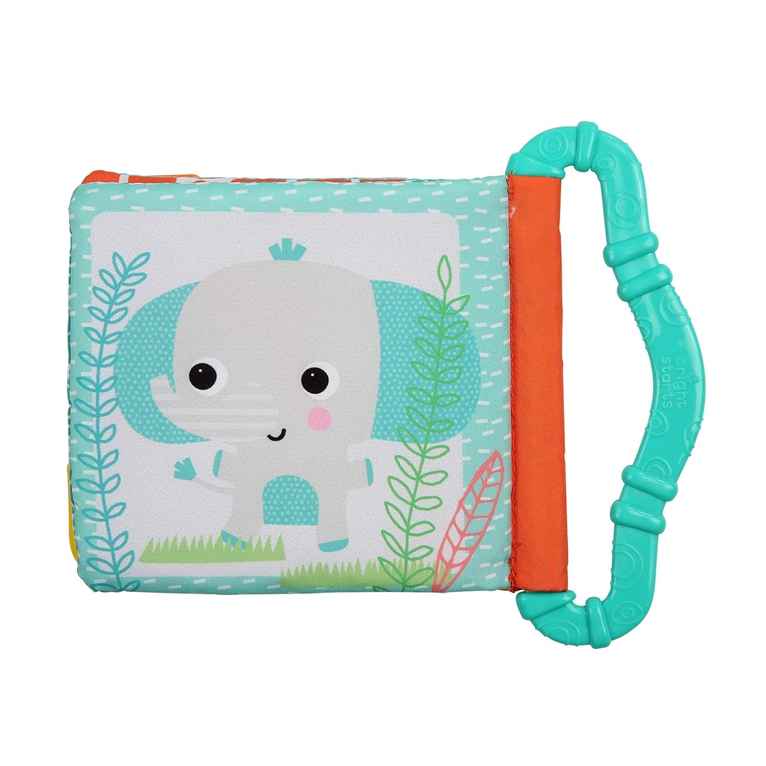 Heldere Starts, Bijten & Lezen, Rammelaar Doek Boek Grijpspeeltje en Stof Dierenprentenboek, Rammelaarboek, Bijtring, Kalmerend Tandvlees, Speelgoed voor baby's en peuters Babyspeelgoed van 3 maanden Naty Shop