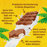 Kaba volle melk- en melkroomchocolade, gevulde chocoladereep, reep van 90 g, smeltende chocolade met lichte melkroom en originele Kaba-smaak