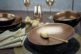 CreaTable, 23598, GLAMOR-serie - Goud, 16-delige serviesset, porseleinen combinatieservies, vaatwasmachine- en magnetronbestendig, kwaliteitsproductie