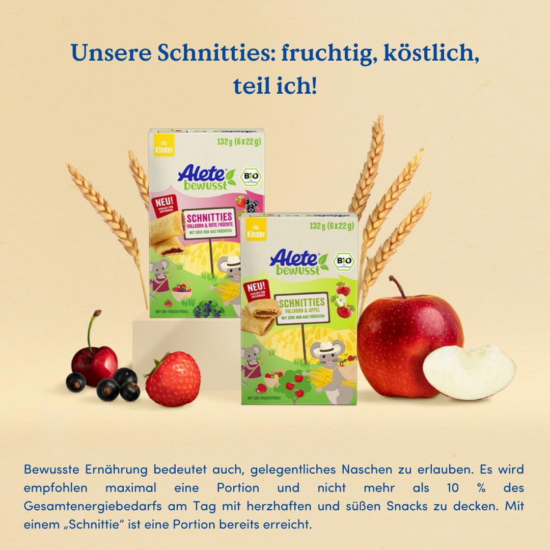 Alete Volkoren appelschijfjes biologische taarten 8 x 132 g