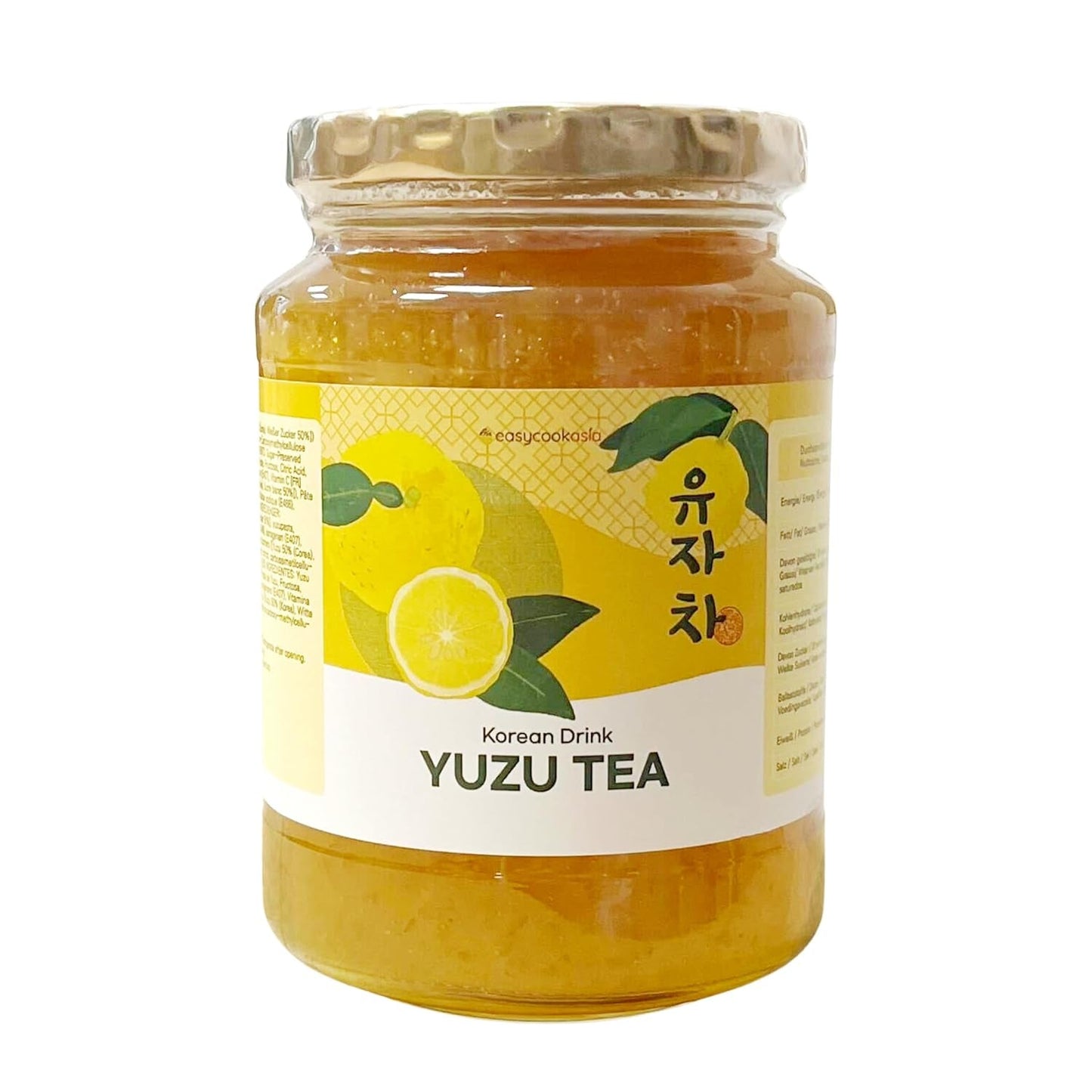 Easycookasia Koreaanse drank – Yuzu-thee | Fruitig, zoet en citrus | Met vitamine C | Voor thee, limonade, cocktails en desserts | Ontdek de Aziatische theecultuur (500g)