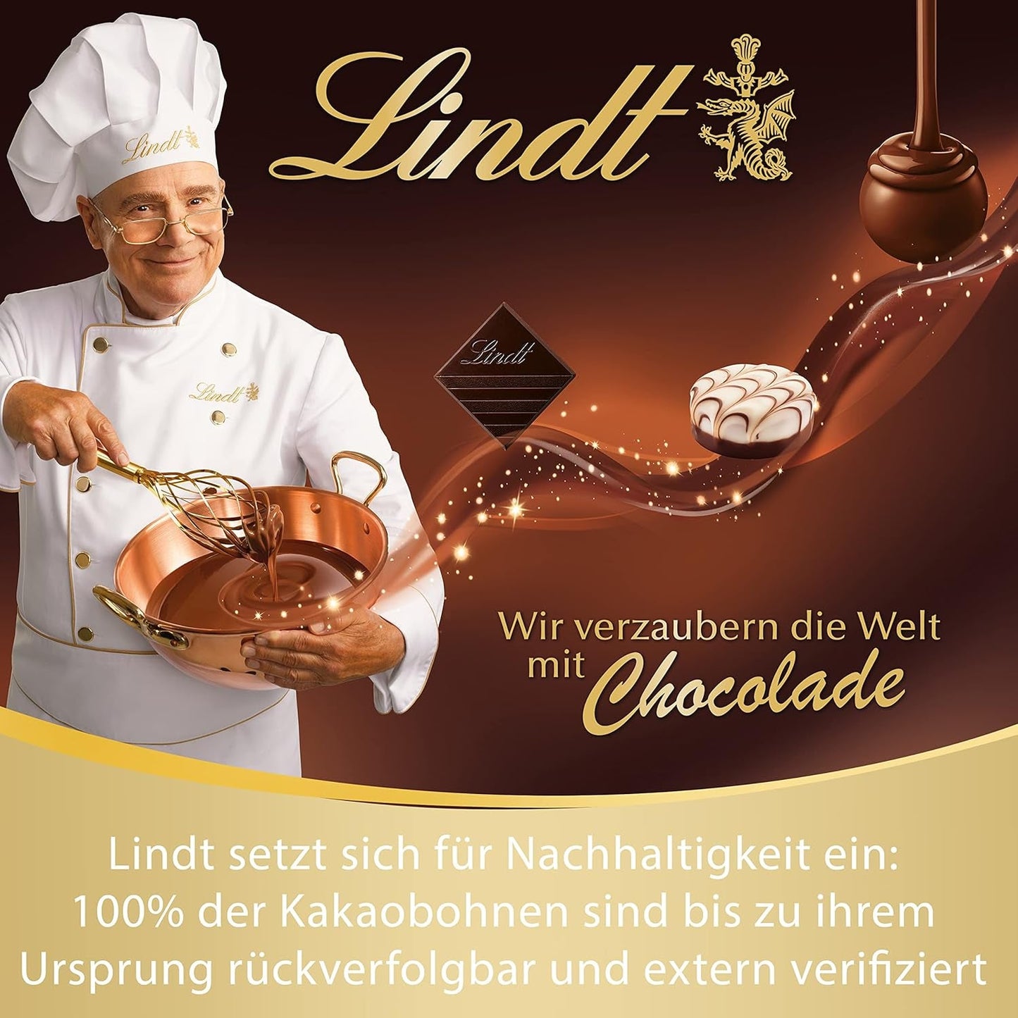 LINDOR chocoladebolletjes met gezouten karamel | ca. 80 melkchocoladebolletjes met gezouten karamelvulling | Bulkverpakking & Marc de Champagne Chocoladeballetjes | 700 gr