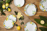 Excelsa Lemon serviesset, 18-delig, porselein, wit/citroen