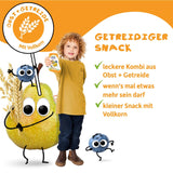 FRECHE FREUNDE Perzik Appel Banaan Haver Biologische Fruitpuree met Granen in een Knijpbaar Zakje voor Baby's 6 Maanden + Veganistisch 6 Pack (6 x 100g)