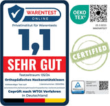 Orthopedisch neksteunkussen voor 80X40, 800X400 mm, visco-elastisch kussen, viscokussen, kussen, nekkussen van traagschuim, viscoschuim, slaap, wit (710 x 420 x 120 mm) Cervicale orthopedische kussens Naty Shop