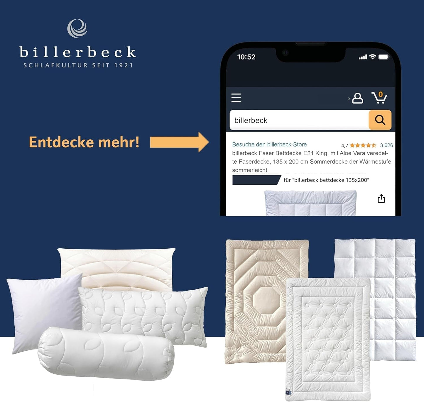 Billerbeck E48 Kairo dekbed - Zomerdekbed - 135 X 200 Cm - Verkoelend dekbed - Met 60% kamelenhaar 40% scheerwol Dekbedden en quilts Naty Shop
