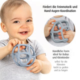 Reer Bite&Play Baby Bijtring Bal en Catcher, Bijtring en speelgoed voor peuters, geweldig cadeau