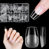 Korte kunstnagels Ballerina 120 stuks lijm op 12 maten Korte kunstnagels Zachte gel Volledige dekking nageltips voor korte gelnagels S