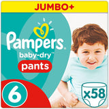 Luiers Pampers 81657566 Baby-Dry broek, wit