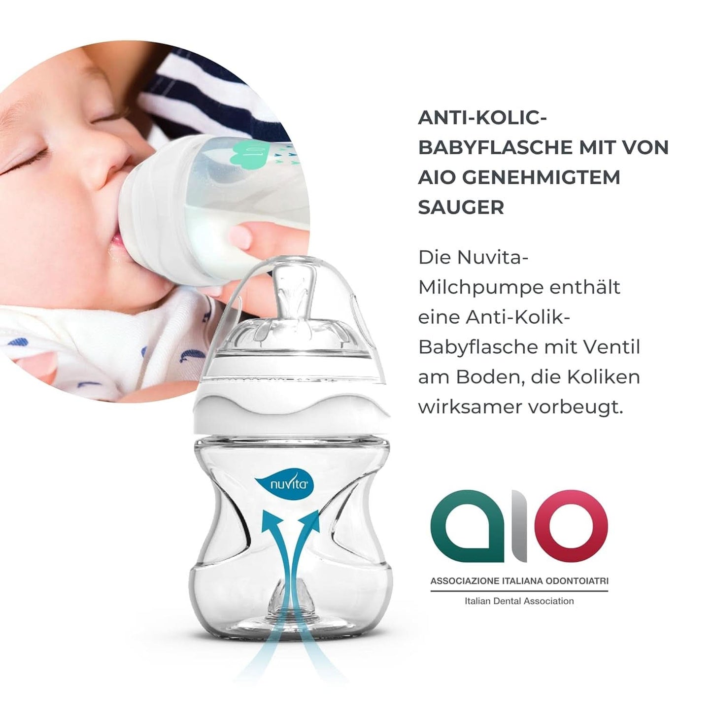 Nuvita Efficiënte dubbele afkolfset voor Materno Smart X - 1287KDX | Complete set accessoires, antikrampjesfles goedgekeurd door Aio Accesorii Hrana si Alattare Bebe Naty Shop