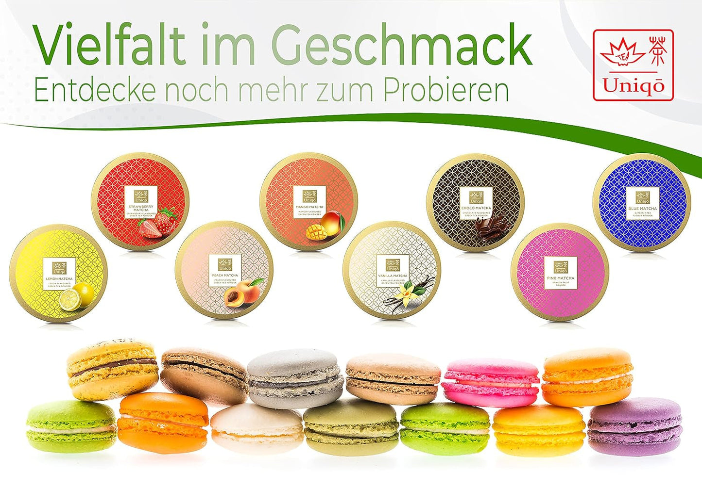 Uniqo Matcha theepoeder 200 g in hervulbare ecologische verpakking