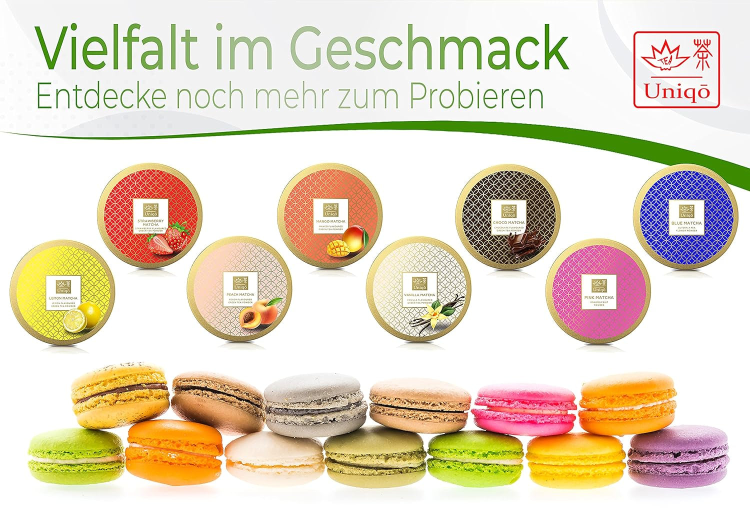 Uniqo Matcha theepoeder 200 g in hervulbare ecologische verpakking