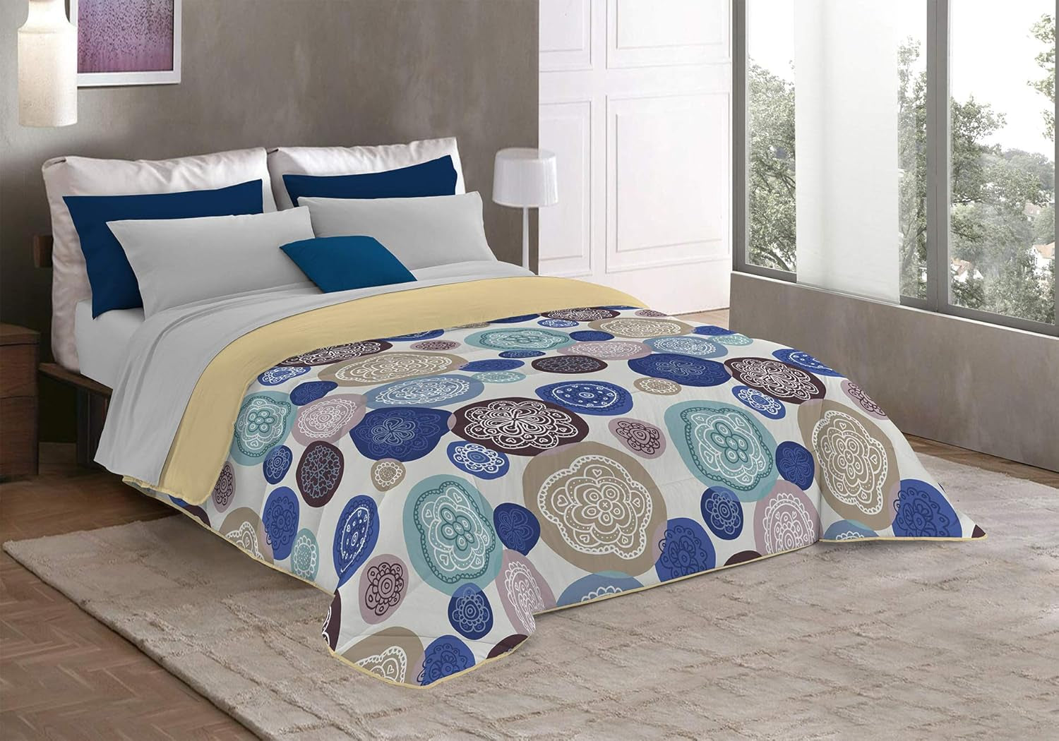 Fantasy T-Fa-Hypnotic-1P Winterquilt, Microvezel, Hypnotic, 170X260Cm Quilts en quilts Naty Shop Murrine 220X260 Cm