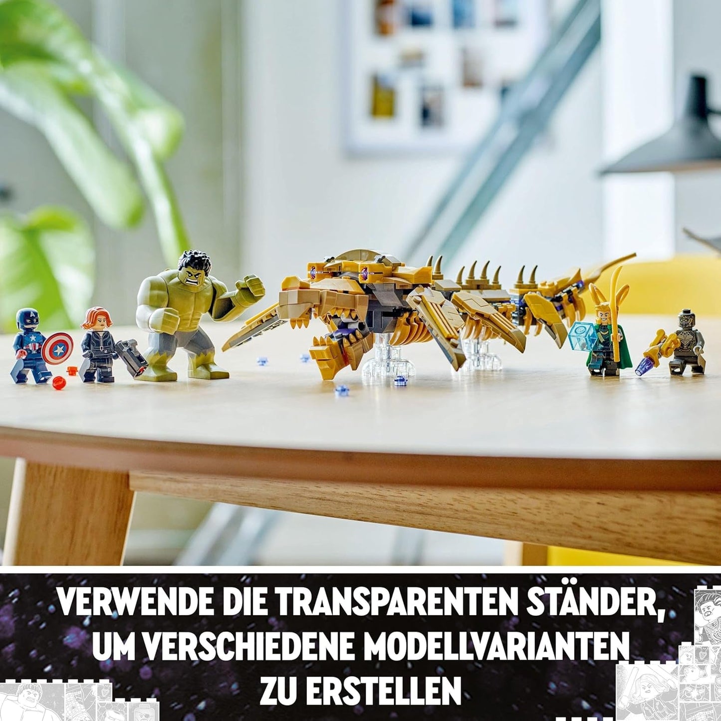 LEGO Marvel Avengers vs. Leviathan bouwspeelgoedset met Hulk en Captain America, Loki, Black Widow en Chitauri minifiguren Avengers speelset voor jongens en meisjes 7+ 76290 bouwsets Besuche in LEGO-Store