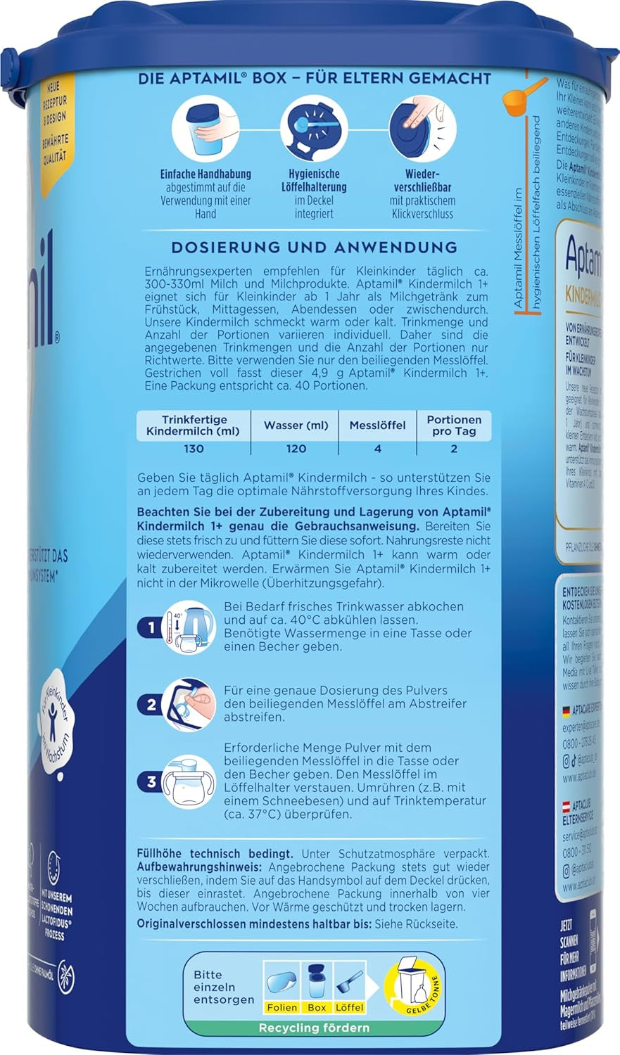 Aptamil Groeimelk 1 Plus - Groeimelk vanaf 1 jaar - 800g