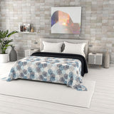 Zomerdekbed met fantasieprint, polyestervulling, Bloemblaadjes, 260X270Cm Dekbedden en quilts Naty Shop Soffioni Blu 260X270Cm