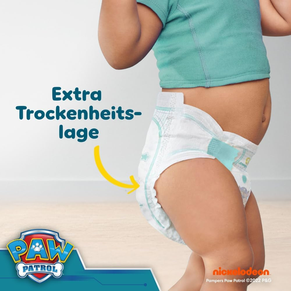 Pampers Baby-Dry Puppy Patrol Edition luiers, maat 5, 186 luiers, 11 kg - 16 kg, tot 100% lekbescherming en de hele nacht comfort