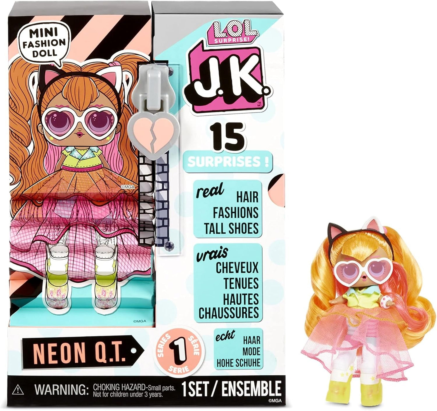 LOL Verrassing! 570776E7CAZ JK mini-modepop - 15 verrassingen, kleding en accessoires - verzamelobjecten - Neon QT