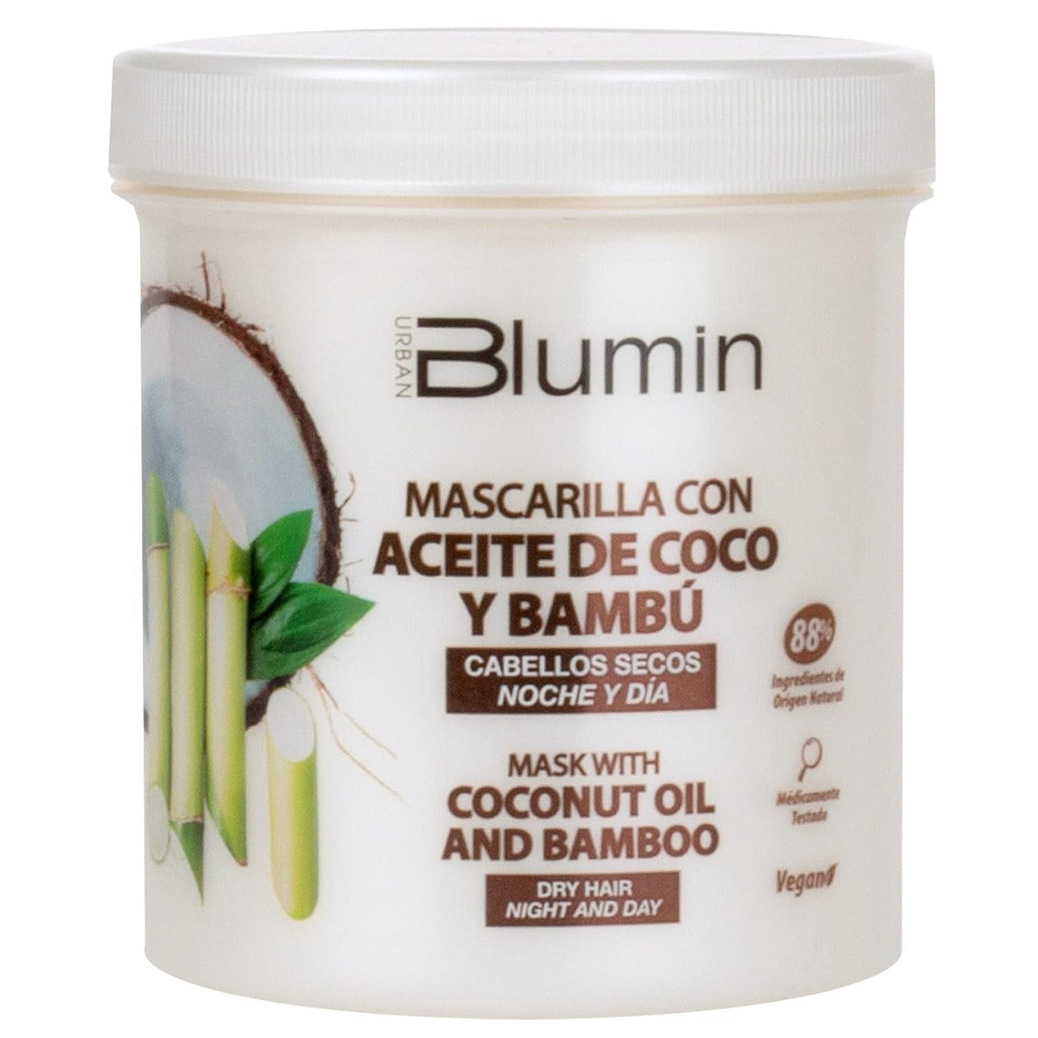 Urbanic-masker met kokosolie en biologische bamboe, 700 ml Naty Shop haarmasker Standaardtitel