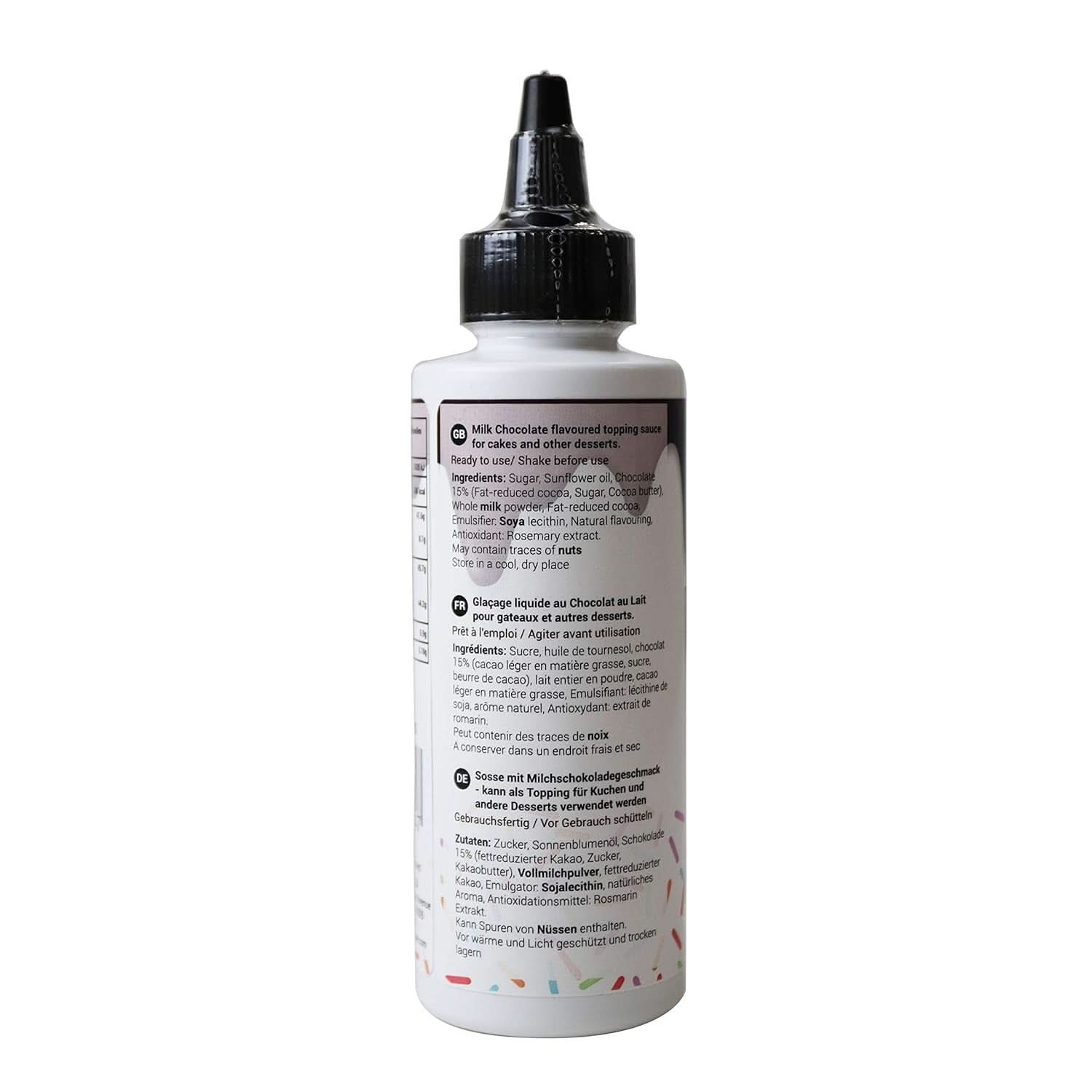 Saus met melkchocoladesmaak, 150 gram Glazes en Decor Naty Shop